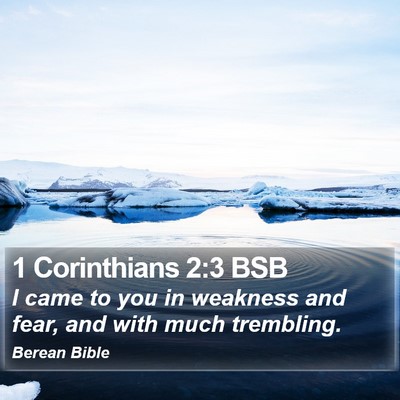 1 Corinthians 2:3 BSB Bible Verse Image