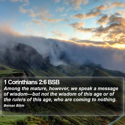 1 Corinthians 2:6 BSB Bible Verse Image
