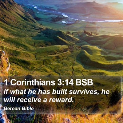 1 Corinthians 3:14 BSB Bible Verse Image