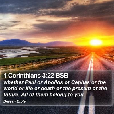 1 Corinthians 3:22 BSB Bible Verse Image