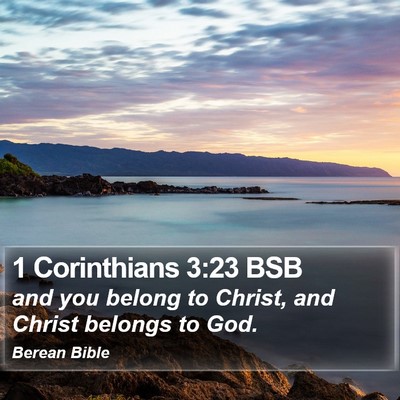1 Corinthians 3:23 BSB Bible Verse Image