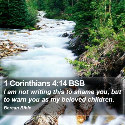 1 Corinthians 4:14 BSB Bible Verse Image