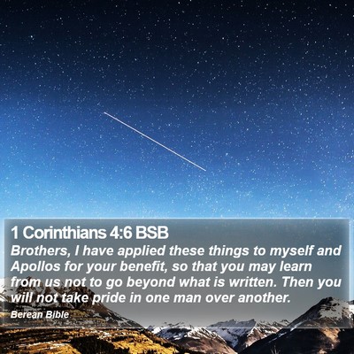1 Corinthians 4:6 BSB Bible Verse Image