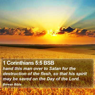 1 Corinthians 5:5 BSB Bible Verse Image