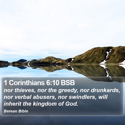1 Corinthians 6:10 BSB Bible Verse Image