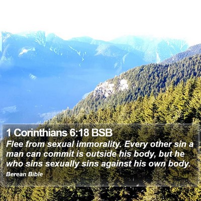 1 Corinthians 6:18 BSB Bible Verse Image