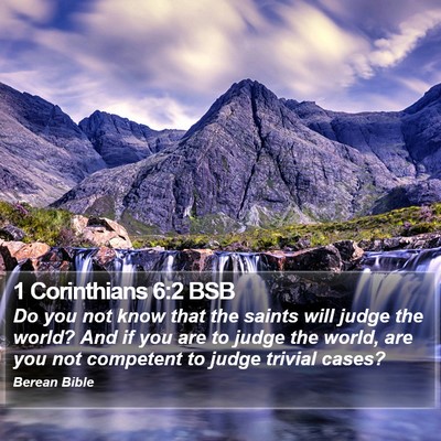 1 Corinthians 6:2 BSB Bible Verse Image