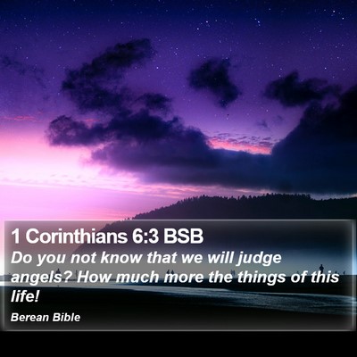 1 Corinthians 6:3 BSB Bible Verse Image