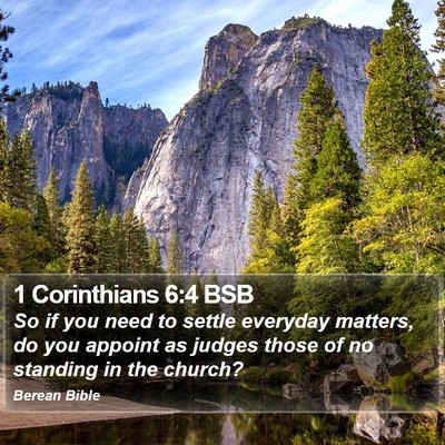 1 Corinthians 6:4 BSB Bible Verse Image