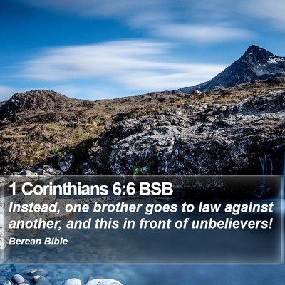 1 Corinthians 6:6 BSB Bible Verse Image