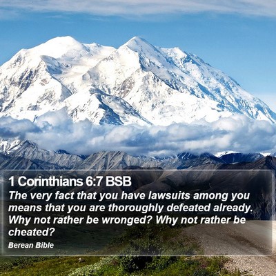 1 Corinthians 6:7 BSB Bible Verse Image
