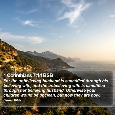 1 Corinthians 7:14 BSB Bible Verse Image