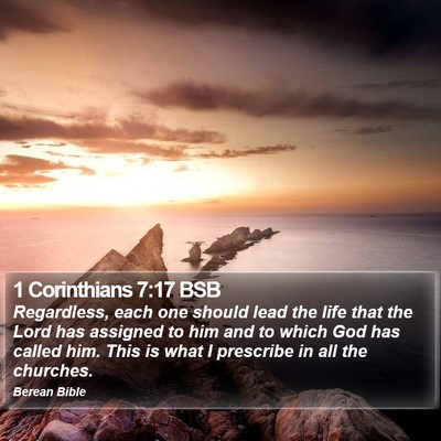 1 Corinthians 7:17 BSB Bible Verse Image