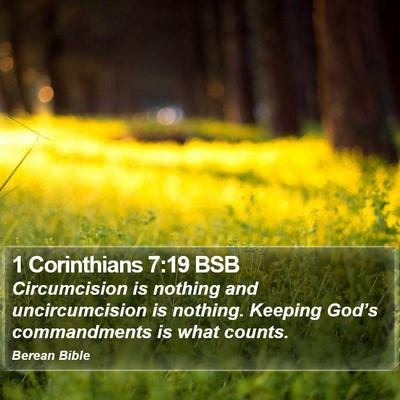 1 Corinthians 7:19 BSB Bible Verse Image