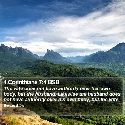 1 Corinthians 7:4 BSB Bible Verse Image