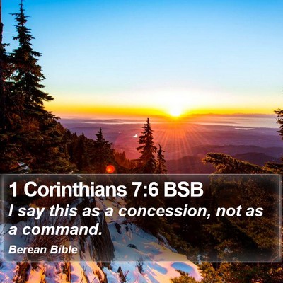 1 Corinthians 7:6 BSB Bible Verse Image