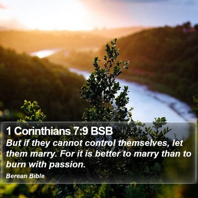 1 Corinthians 7:9 BSB Bible Verse Image