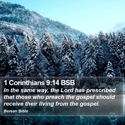 1 Corinthians 9:14 BSB Bible Verse Image
