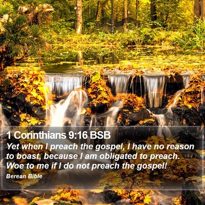 1 Corinthians 9:16 BSB Bible Verse Image