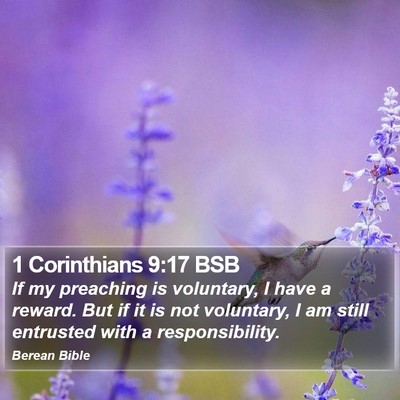 1 Corinthians 9:17 BSB Bible Verse Image