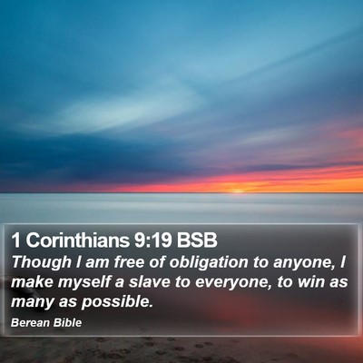 1 Corinthians 9:19 BSB Bible Verse Image