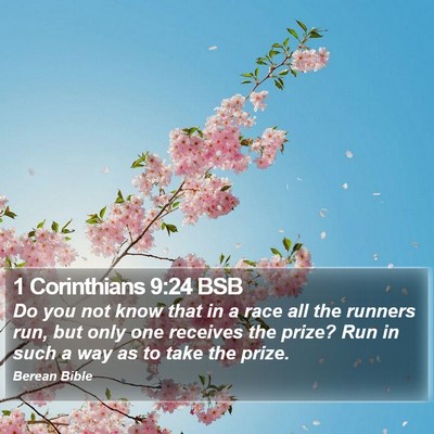 1 Corinthians 9:24 BSB Bible Verse Image