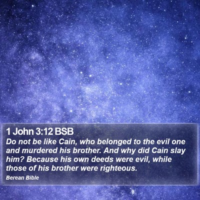 1 John 3:12 BSB Bible Verse Image