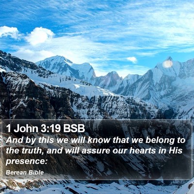 1 John 3:19 BSB Bible Verse Image