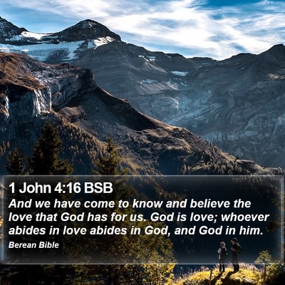 1 John 4:16 BSB Bible Verse Image