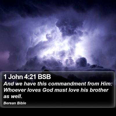 1 John 4:21 BSB Bible Verse Image
