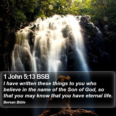 1 John 5:13 BSB Bible Verse Image