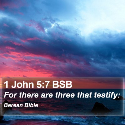 1 John 5:7 BSB Bible Verse Image