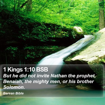 1 Kings 1:10 BSB Bible Verse Image