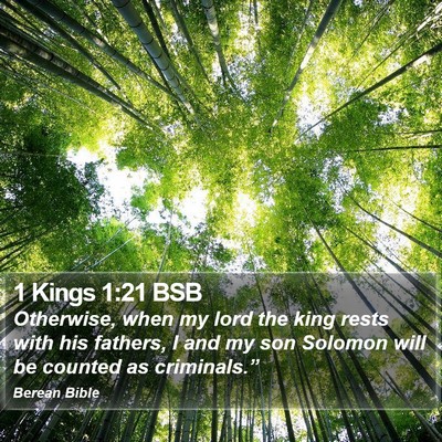 1 Kings 1:21 BSB Bible Verse Image