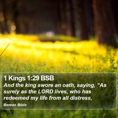 1 Kings 1:29 BSB Bible Verse Image
