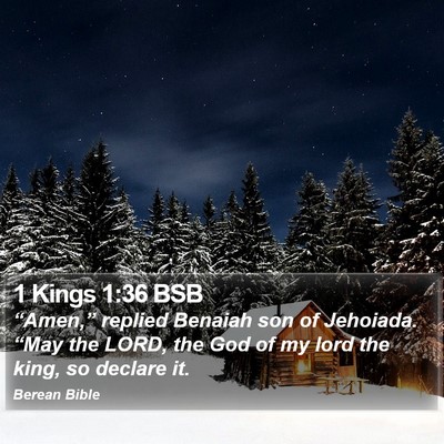 1 Kings 1:36 BSB Bible Verse Image