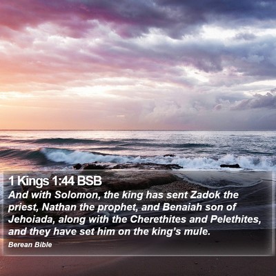 1 Kings 1:44 BSB Bible Verse Image