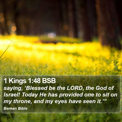 1 Kings 1:48 BSB Bible Verse Image