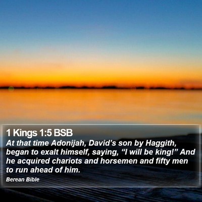 1 Kings 1:5 BSB Bible Verse Image