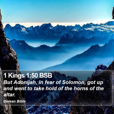 1 Kings 1:50 BSB Bible Verse Image