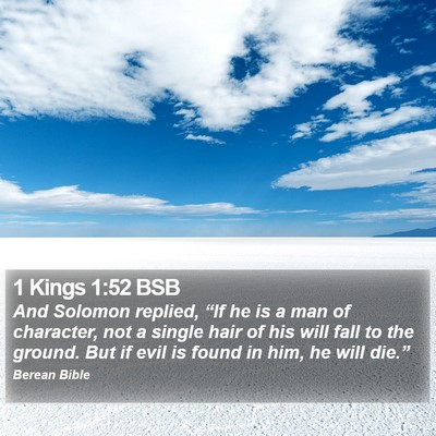 1 Kings 1:52 BSB Bible Verse Image