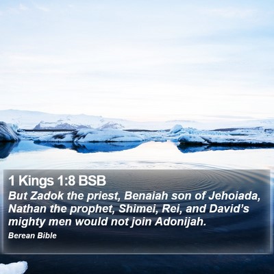 1 Kings 1:8 BSB Bible Verse Image