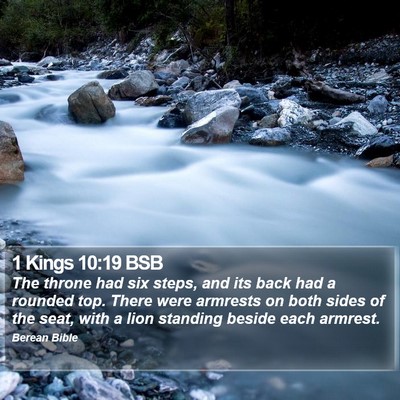 1 Kings 10:19 BSB Bible Verse Image
