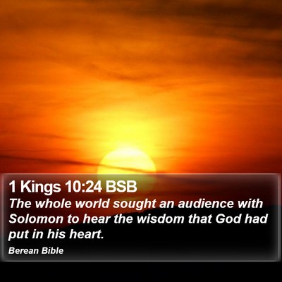 1 Kings 10:24 BSB Bible Verse Image