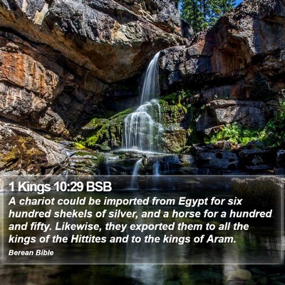 1 Kings 10:29 BSB Bible Verse Image