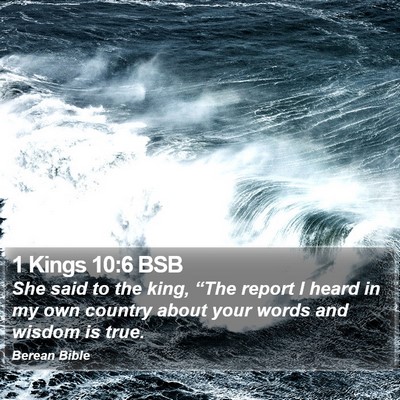 1 Kings 10:6 BSB Bible Verse Image