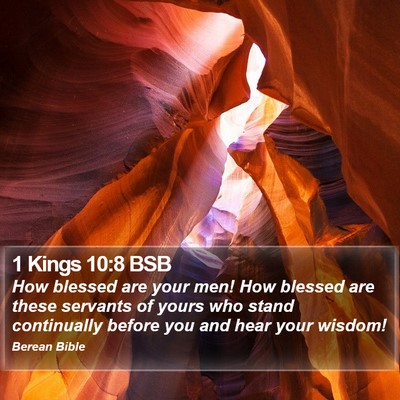 1 Kings 10:8 BSB Bible Verse Image