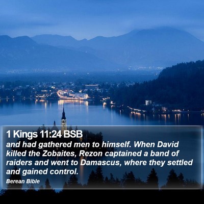 1 Kings 11:24 BSB Bible Verse Image