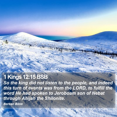 1 Kings 12:15 BSB Bible Verse Image