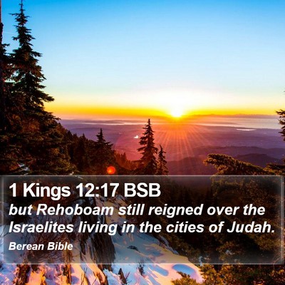 1 Kings 12:17 BSB Bible Verse Image